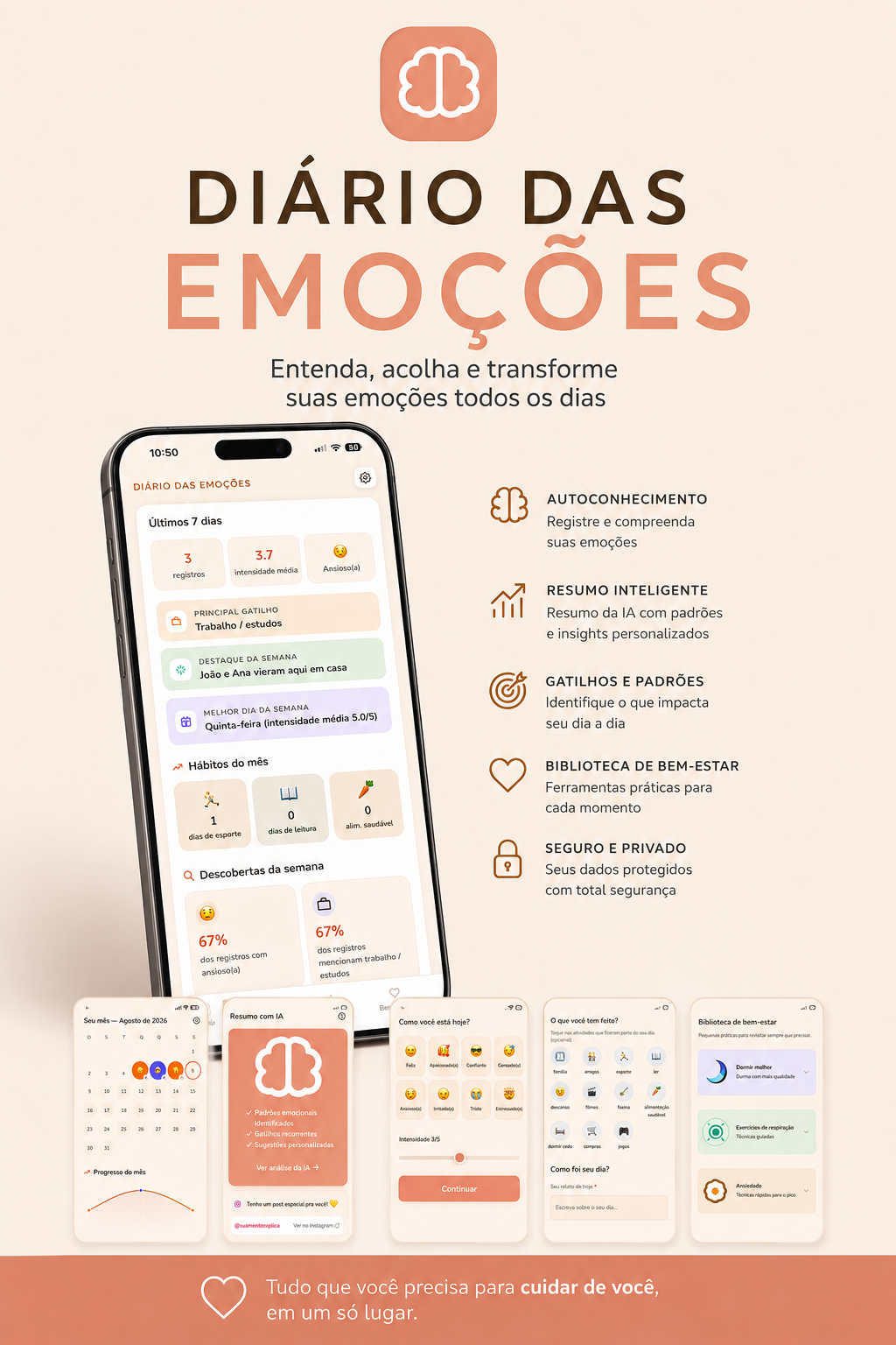 Diário das Emoções, material de apoio para mulheres que querem entender seus padrões emocionais